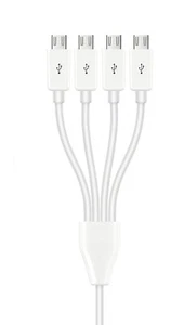 Multi Micro USB Charging Cable, 4 in 1 USB Male to 4 Micro USB Male Cable - 20CM - Picture 1 of 25