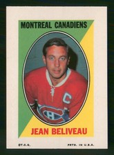 JEAN BELIVEAU 1970-71 TOPPS / O-PEE-CHEE STICKER STAMPS 70-71 NRMINT+  27631