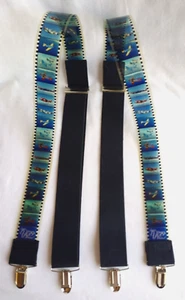 Men's Suspenders with Pictures of Planes by "Lights Camera Action" - NEW - Picture 1 of 3