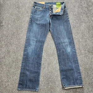 Gap Jeans Mens 31x32 Blue Straight Button Fly Japanese Selvedge Denim Pants 1969 - Picture 1 of 17