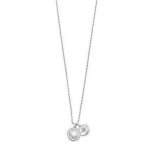 Collar con dije de cruz y vidrio romano de plata de ley - Imagen 1 de 2