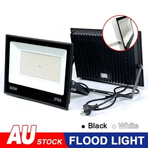 300W LED Flood Light 1X2X5X10X Cool White Outdoor Garden Spot Lights AU Plug - Picture 1 of 14