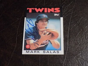 Tarjeta autografiada por Mark Salas 1986 Topps Twins con certificado de autenticidad #537 - Imagen 1 de 1