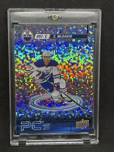 Connor McDavid RARE SPARKLE REFRACTOR INVESTMENT CARD SSP UPPER DECK OILERS MINT - Picture 1 of 2