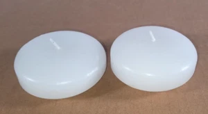 10 Hour 24Pc Floating Candles 3'' White Unscented Dripless Wax Discs - Picture 1 of 4