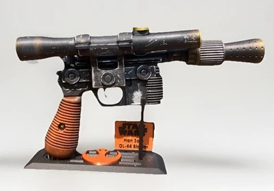 Star Wars Han Solo Blaster DL-44 Inspired Prop 1:1 Replica with Display Stand - Image 1 of 4