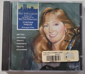 Cynthia Phelps- Principal Viola CD NY Philharmonic (1997, UK Import) Rare SEALED - Picture 1 of 2