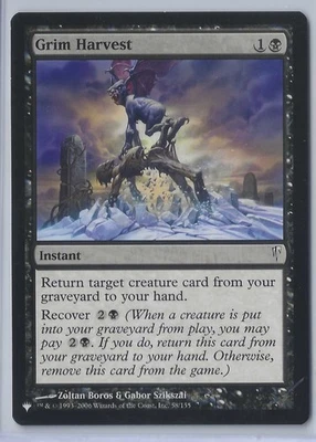MTG Magic the Gathering The List Reprints #58/155 Grim Harvest - Image 1 of 2