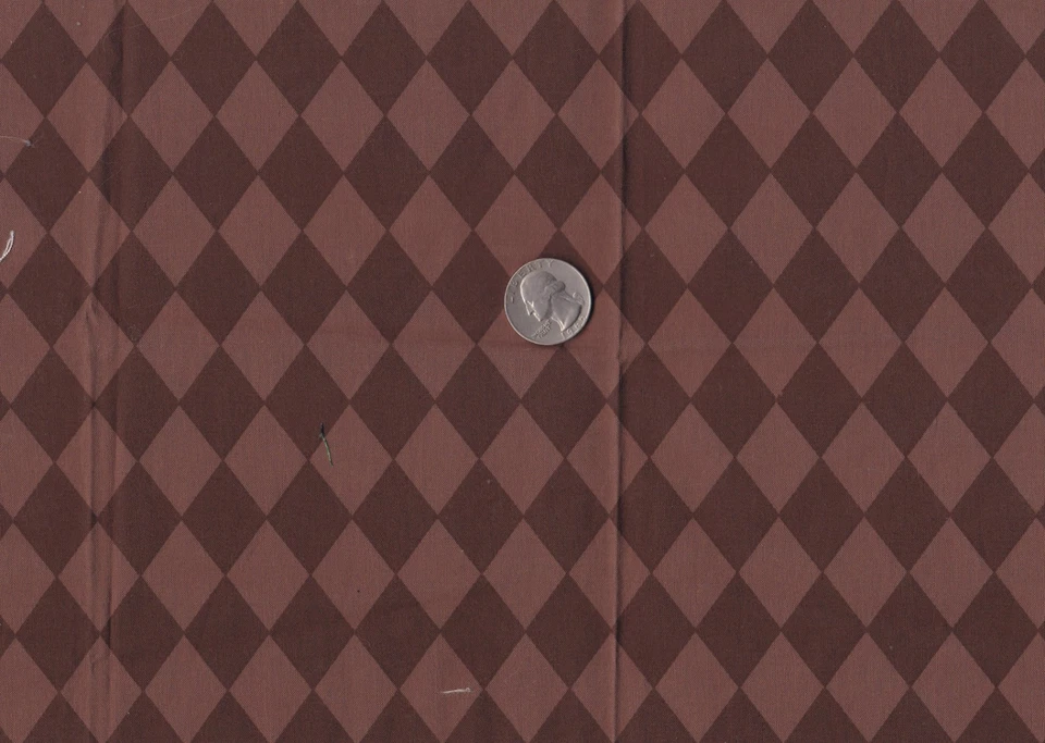  Resto de tela 9X21 para manualidades, acolchado, argyle marrón Foto 1 de 1