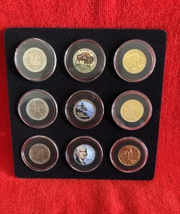 Thomas Jefferson & Buffalo Unique Nickel Collectable Set of 9 - Picture 1 of 8