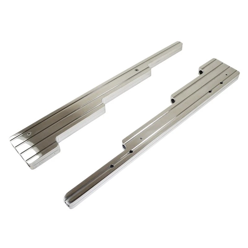 Soporte de cable de bujía RPC R6038; fresado con bolas, estilo riel, aluminio pulido Foto 1 de 1