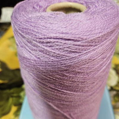 (131) 250g LAVENDAR ACRYLIC WOOL  CONE KNITTING YARN BRAMWELL - Image 1 of 3