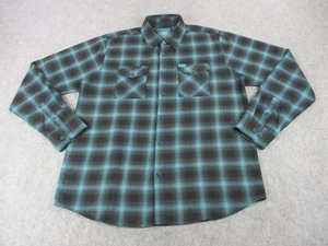 Dixxon Flannel Company Hemd Herren XLT schwarz türkis kariert Button Down Raute - Bild 1 von 9