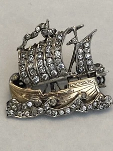 Broche antiguo de velero galeón - Imagen 1 de 4