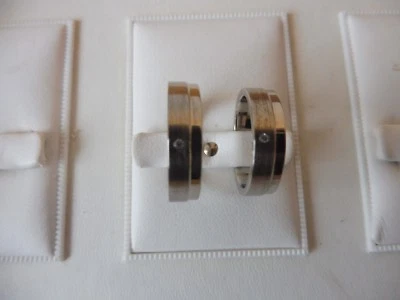 Elegante Paio Anelli (Anelli di Fidanzamento,Fedi Nuziali __ 925 Argento __ Con - Immagine 1 di 4