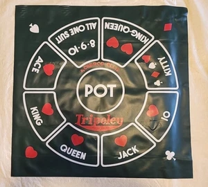 Cadaco Tripoley Vinyl 26"x27" Mat ONLY-Michigan Rummy Poker Card Game Vtg. '70's - Picture 1 of 10