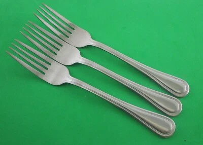 3 HORQUILLAS DE CENA Oneida TRESS HOLLIS cubiertos brillantes de acero inoxidable EXCELENTE Foto 1 de 2