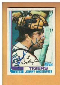 JOHNNY WOCKENFUSS AUTOGRAPHED 1982 Topps Baseball Card Signed DETROIT TIGERS - Picture 1 of 1