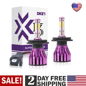 2x H4 LED Headlight Conversion Kit 4 Sided 280000LM Hi/Lo Beam 6000K White - Picture 1 of 12