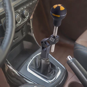 Car Aluminium Adjustable Height Lever Extension For Shift Knob Black w/ Adapter - Picture 1 of 12