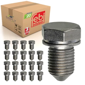 20x Tapones de drenaje de sumidero de aceite VW Golf Polo T4 T5 T6 N90813201 Febi Trade Pack 48871 - Imagen 1 de 9