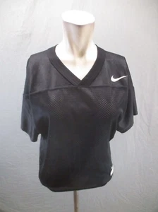 Nike Size L Boys Black Mesh Short Sleeve V-Neck Athletic Football Jersey 798 - Picture 1 of 9