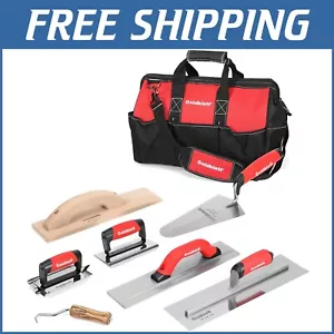 Rust-Resistant 8-Piece Masonry Tool Set with Comfortable Handles & Tool Bag - Picture 1 of 9