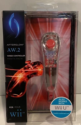 PDP Afterglow Nunchuck Controller for NINTENDO WII WII U RED AW.2 PL7603 NEW - Image 1 of 4