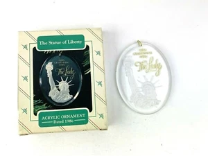 Sello La Estatua de la Libertad 1886-1986 Centenario Acrílico Adorno de Navidad - Imagen 1 de 5