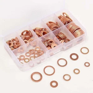 200pcs Washer Gasket Nut and Bolt Set Flat Seal Assortment Kit L9K6 - Picture 1 of 7