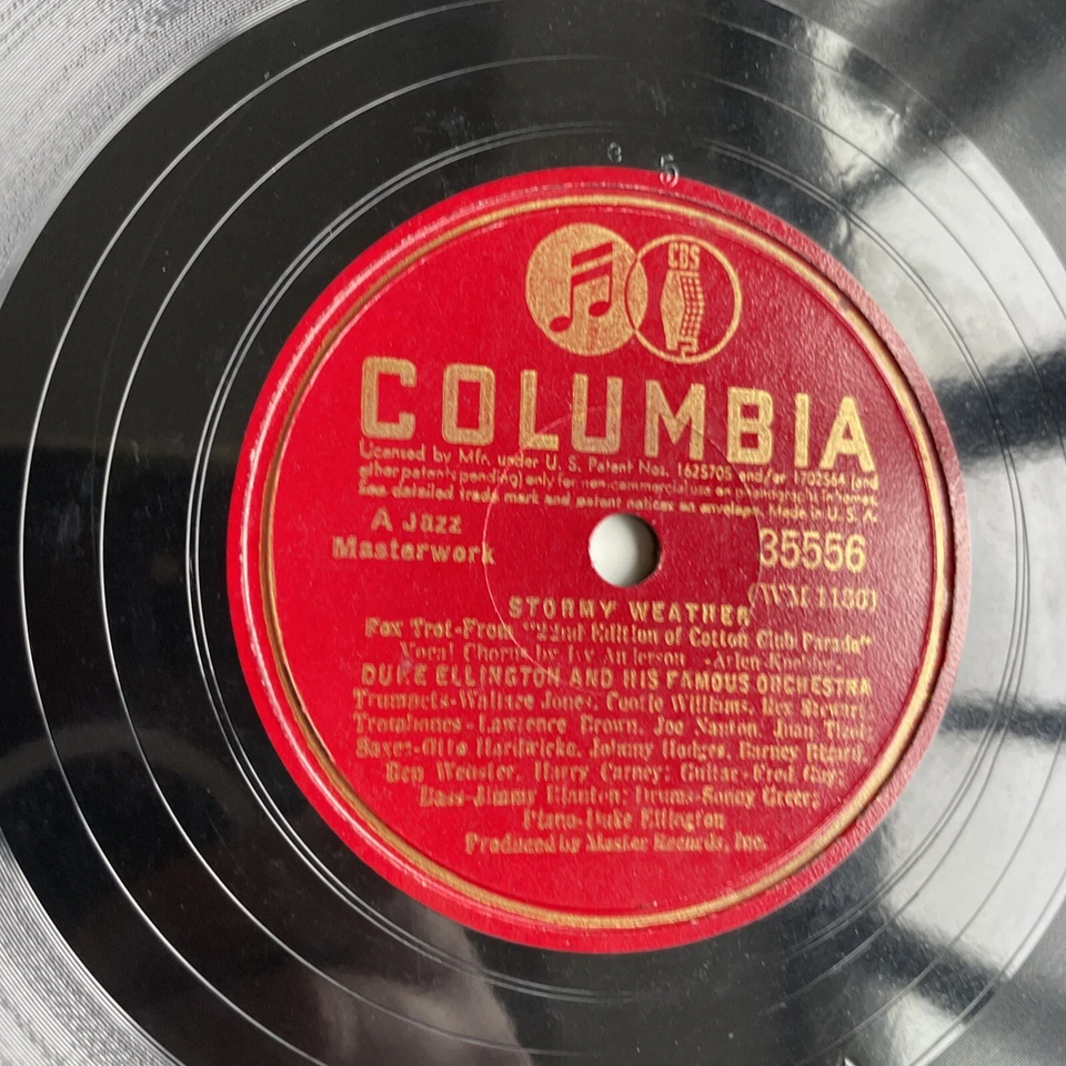 78 rpm  DUKE ELLINGTON - stormy weather -  COLUMBIA 35556 US Ivy ANDERSON - Photo 1/4