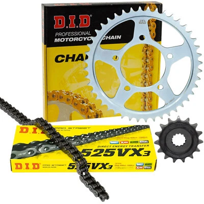 Kettensatz X-Ringkette DID 525VX3 für Suzuki SV 650 S SU AV BY ohne ABS 1999-16 - Bild 1 von 4