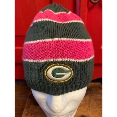 Reebok Team Apparel NFL Green Bay Cáncer de Mama Invierno Gorra Sombrero Rosa Verde Usado en Excelente Condición Foto 1 de 3