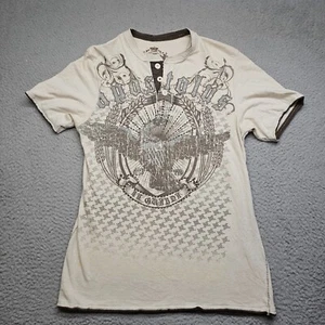 Red Camel Shirt Womens Medium White Short Sleeve Henley Style 1/4 Button - Picture 1 of 15