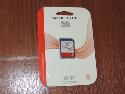 New - Dane-Elec 8GB SDHC Memory Card Class 4 - 2274V221 - 660685051379 - Image 1 of 2