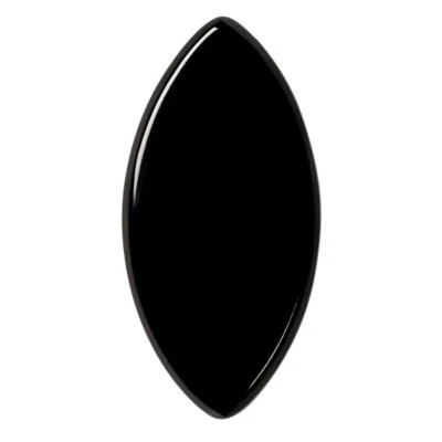 Natural Extra Fine Black Onyx - Marquise Buff Top Cabochon - Brazil - AAA+ Grade - Image 1 of 2