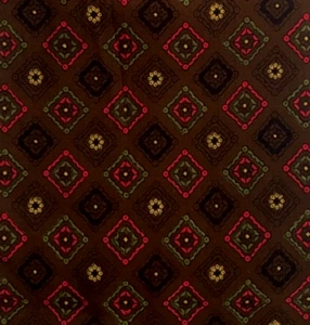 Brown Pink Foulard Self Tie Half Ascot Cravat Italy - Picture 1 of 5