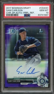 BB - 2017 Bowman Draft Chrome - Purple Ref - #CDASC - Sam Carlson - PSA 10 -/250 - Bild 1 von 2
