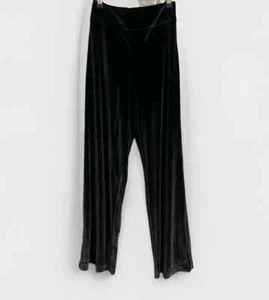 Review Women's retro black velvet wide leg high design dress pants 6/XS (338) - Picture 1 of 6