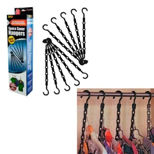 10 Pc Space Saver Hangers Closet Organizer Pants Rack Magic Hangers 5 In 1 New ! - Picture 1 of 1