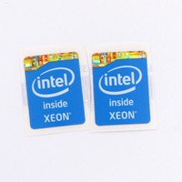 100X  inside XEON Laptop Sticker Badge Label Decal 15.5*20.5mm Blue ST028