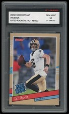 IAN BOOK 2021 PANINI INSTANT 1ST GRADED 10 RATED RETRO ROOKIE CARD #BW33 SAINTS