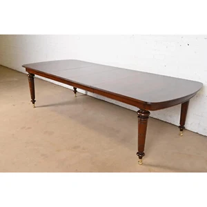 Baker Furniture English Regency Flame Mahogany Dining Table, Newly Refinished - Picture 1 of 11