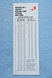 New Jersey Transit - Newark International Airport to New York - Oct 27, 2002 - Picture 1 of 2