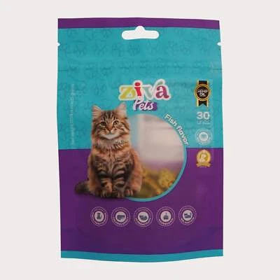 Guloseimas calmantes para gatos Ziva Pets – sabor peixe com óleo de cânhamo (30 biscoitos) - Imagem 1 de 4