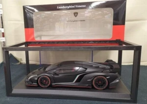 1/18 Kyosho Lamborghini Veneno Negro Mate Minicar Kuji Premio con Caja de Japón - Imagen 1 de 4