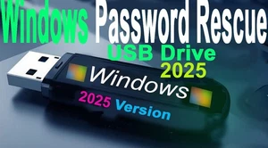 2025 Windows Password 3 min Reset USB. Win 11, 10, 8.1, 8, 7, XP, Vista, Server - Picture 1 of 3