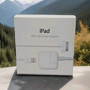 Apple Original Power Adapter Home Charger Head - White (MC359LL/A) 30 pin Cable - Picture 1 of 7