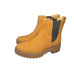 TIMBERLAND Carnaby Cool Wheat Nubuck Chelsea Boots Slip On Womens 9 winter fall - Picture 1 of 10