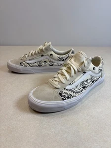 VANS Men 10.5 Women 12 Old Skool Bandana Skull Trainers Style 36  0456 - Picture 1 of 7